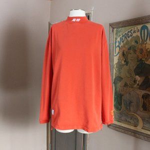 Heron Preston STYLE orange organic cotton long sleeves t-shirt made in Portugal